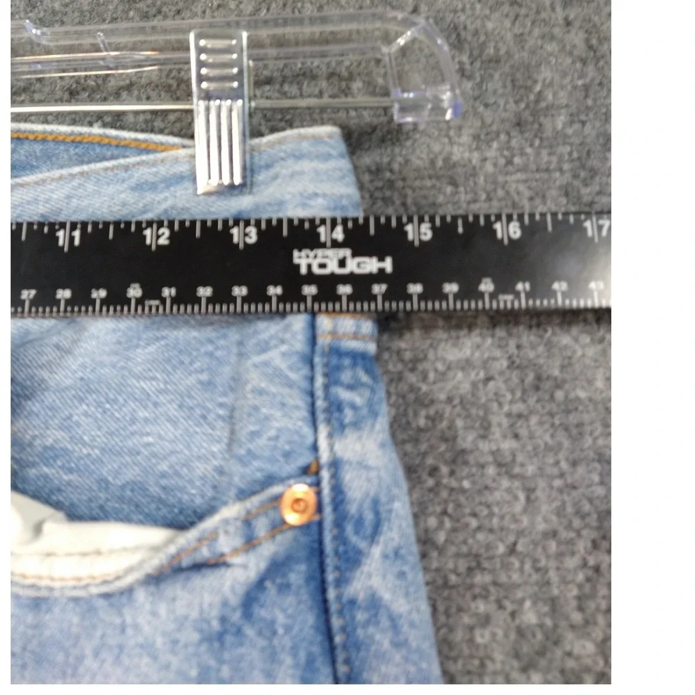 Levis 501 S‎ Skinny Jeans Light Distressed Ripped Button Fly Blue Denim 27x28